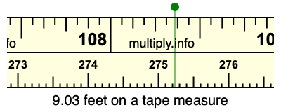 9.03 feet on a tape measure