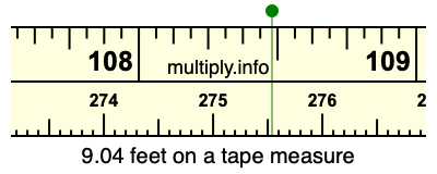 9.04 feet on a tape measure