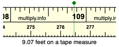 9.07 feet on a tape measure