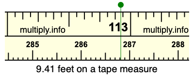 9.41 feet on a tape measure