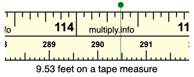 9.53 feet on a tape measure