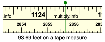93.69 feet on a tape measure