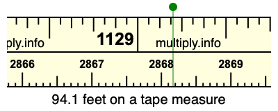 94.1 feet on a tape measure