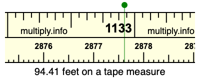 94.41 feet on a tape measure