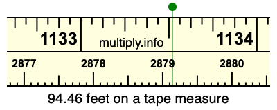 94.46 feet on a tape measure