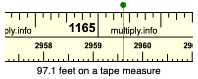 97.1 feet on a tape measure