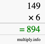 How to calculate 149 times 6 using long multiplication How to calculate 149 times 6 using long multiplication