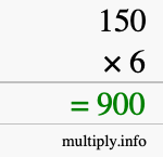 How to calculate 150 times 6 using long multiplication How to calculate 150 times 6 using long multiplication