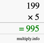 How to calculate 199 times 5 using long multiplication How to calculate 199 times 5 using long multiplication