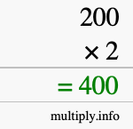 How to calculate 200 times 2 using long multiplication How to calculate 200 times 2 using long multiplication