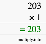 How to calculate 203 times 1 using long multiplication How to calculate 203 times 1 using long multiplication