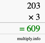 How to calculate 203 times 3 using long multiplication How to calculate 203 times 3 using long multiplication