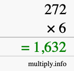 How to calculate 272 times 6 using long multiplication How to calculate 272 times 6 using long multiplication