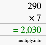 How to calculate 290 times 7 using long multiplication How to calculate 290 times 7 using long multiplication