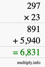 How to calculate 297 times 23 using long multiplication How to calculate 297 times 23 using long multiplication