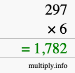 How to calculate 297 times 6 using long multiplication How to calculate 297 times 6 using long multiplication