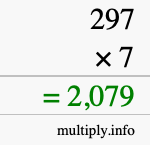 How to calculate 297 times 7 using long multiplication How to calculate 297 times 7 using long multiplication