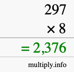 How to calculate 297 times 8 using long multiplication How to calculate 297 times 8 using long multiplication