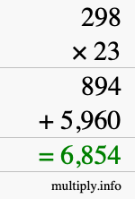 How to calculate 298 times 23 using long multiplication How to calculate 298 times 23 using long multiplication