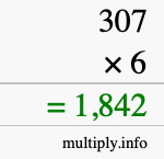 How to calculate 307 times 6 using long multiplication How to calculate 307 times 6 using long multiplication