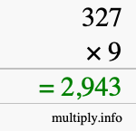How to calculate 327 times 9 using long multiplication How to calculate 327 times 9 using long multiplication
