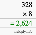 How to calculate 328 times 8 using long multiplication How to calculate 328 times 8 using long multiplication
