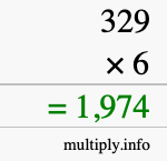 How to calculate 329 times 6 using long multiplication How to calculate 329 times 6 using long multiplication