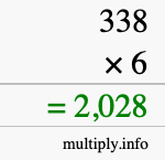 How to calculate 338 times 6 using long multiplication How to calculate 338 times 6 using long multiplication