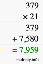How to calculate 379 times 21 using long multiplication How to calculate 379 times 21 using long multiplication
