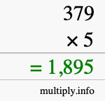 How to calculate 379 times 5 using long multiplication How to calculate 379 times 5 using long multiplication