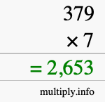 How to calculate 379 times 7 using long multiplication How to calculate 379 times 7 using long multiplication