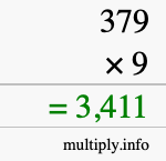 How to calculate 379 times 9 using long multiplication How to calculate 379 times 9 using long multiplication
