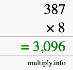 How to calculate 387 times 8 using long multiplication How to calculate 387 times 8 using long multiplication