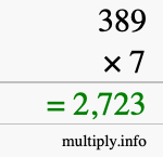How to calculate 389 times 7 using long multiplication How to calculate 389 times 7 using long multiplication
