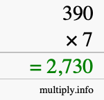 How to calculate 390 times 7 using long multiplication How to calculate 390 times 7 using long multiplication