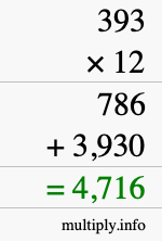 How to calculate 393 times 12 using long multiplication How to calculate 393 times 12 using long multiplication