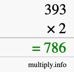How to calculate 393 times 2 using long multiplication How to calculate 393 times 2 using long multiplication