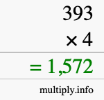 How to calculate 393 times 4 using long multiplication How to calculate 393 times 4 using long multiplication