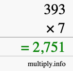 How to calculate 393 times 7 using long multiplication How to calculate 393 times 7 using long multiplication
