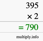 How to calculate 395 times 2 using long multiplication How to calculate 395 times 2 using long multiplication