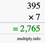 How to calculate 395 times 7 using long multiplication How to calculate 395 times 7 using long multiplication