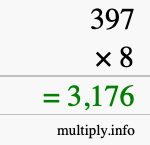 How to calculate 397 times 8 using long multiplication How to calculate 397 times 8 using long multiplication