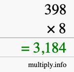 How to calculate 398 times 8 using long multiplication How to calculate 398 times 8 using long multiplication