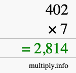 How to calculate 402 times 7 using long multiplication How to calculate 402 times 7 using long multiplication