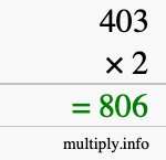 How to calculate 403 times 2 using long multiplication How to calculate 403 times 2 using long multiplication