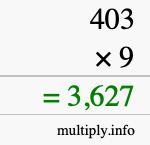 How to calculate 403 times 9 using long multiplication How to calculate 403 times 9 using long multiplication