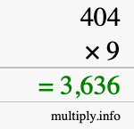 How to calculate 404 times 9 using long multiplication How to calculate 404 times 9 using long multiplication
