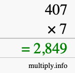 How to calculate 407 times 7 using long multiplication How to calculate 407 times 7 using long multiplication