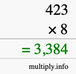 How to calculate 423 times 8 using long multiplication How to calculate 423 times 8 using long multiplication