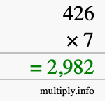 How to calculate 426 times 7 using long multiplication How to calculate 426 times 7 using long multiplication